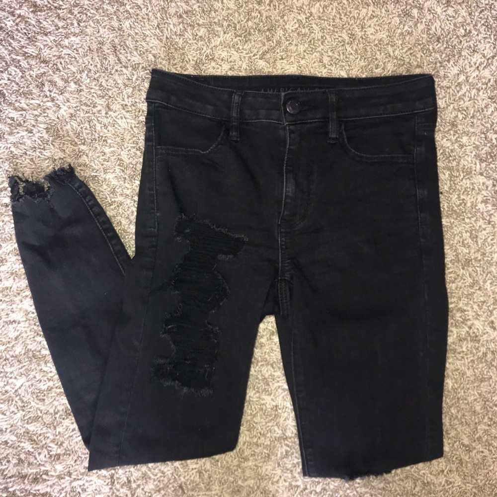 black american eagle skinny jeans!